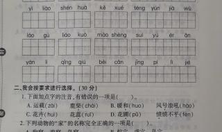 四年级语文期中试卷 四年级语文期中试卷